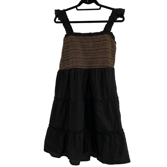 J. Crew Factory Smocked tiered mini dress Large - Picture 3 of 7